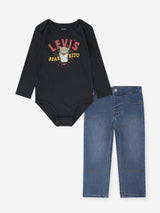 Levi's Baby Boys Bear Jeans Set in Black