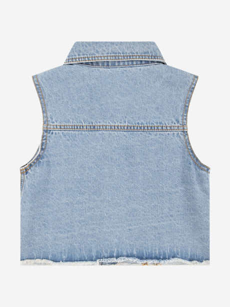 Levi's Girls Embroidered Gilet in Blue