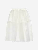 Mama Luma Girls Long Tulle Skirt in White