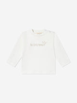 Mininio Baby Dungaree and T-Shirt Set in Beige