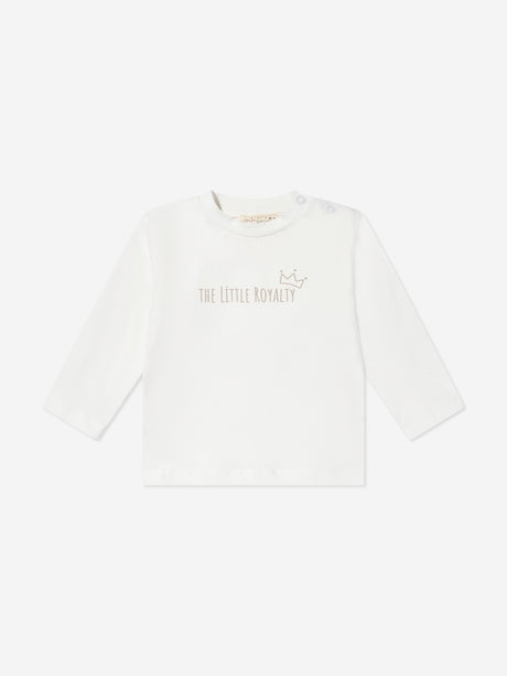 Mininio Baby Dungaree and T-Shirt Set in Beige