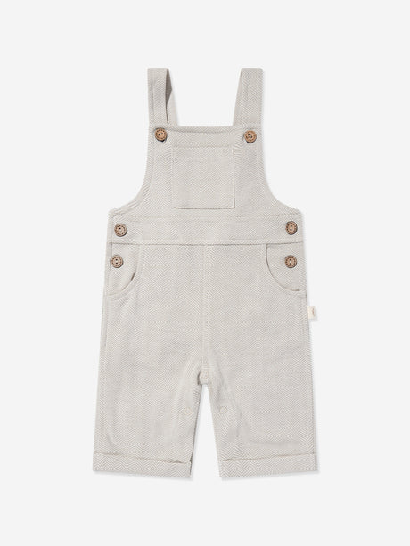 Mininio Baby Dungaree and T-Shirt Set in Beige