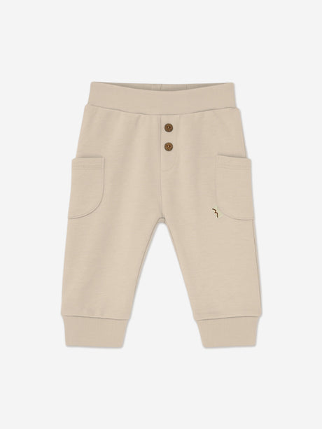 Mininio Baby Organic Cotton Trouser Set in Beige