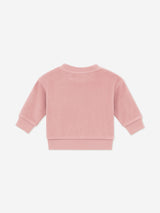 Mininio Baby Girls Cotton Fleece Tracksuit in Pink
