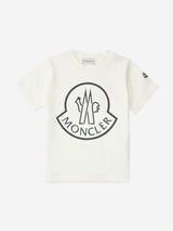 Moncler Enfant Boys Logo T-Shirt in Ivory