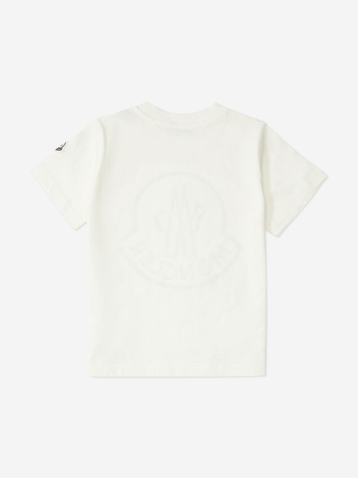 Moncler Enfant Boys Logo T-Shirt in Ivory