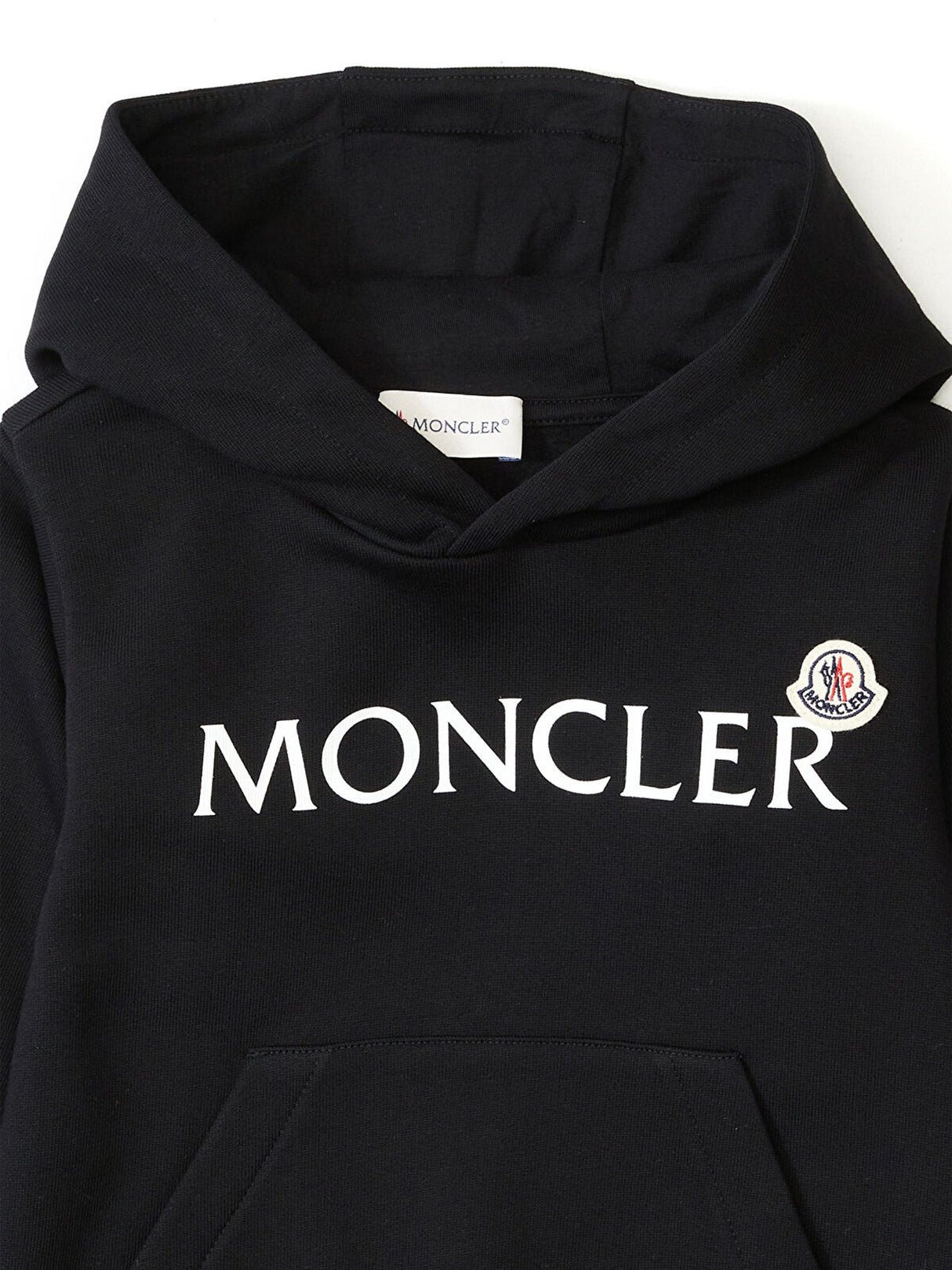 Moncler Enfant Kids Logo Hoodie in Black
