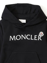 Moncler Enfant Kids Logo Hoodie in Black
