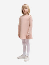 Moncler Enfant Girls Branded Sweater Dress in Pink