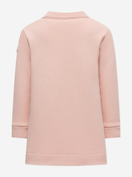 Moncler Enfant Girls Branded Sweater Dress in Pink