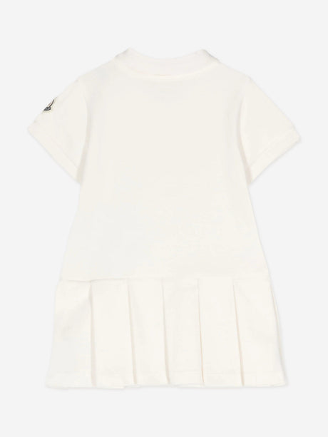 Moncler Enfant Baby Girls Polo Dress in Ivory