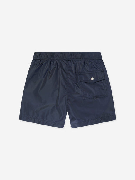 Moncler Enfant Boys Logo Swim Shorts in Navy