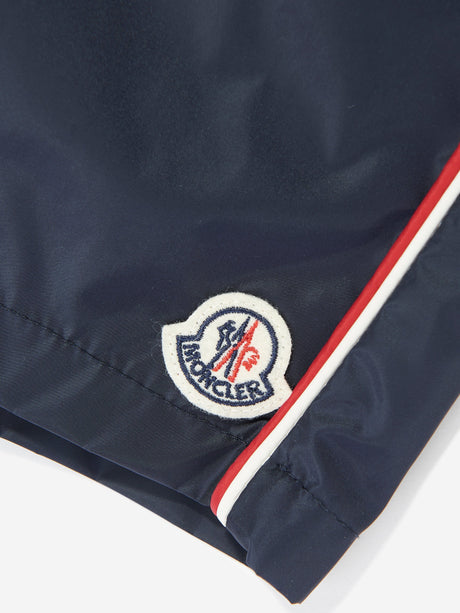 Moncler Enfant Boys Logo Swim Shorts in Navy