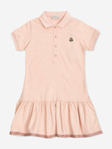 Moncler Enfant Girls Logo Polo Dress in Pink