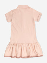 Moncler Enfant Girls Logo Polo Dress in Pink
