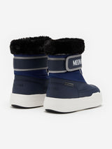 Moon Boot Boys JR Park Strap Boots in Navy