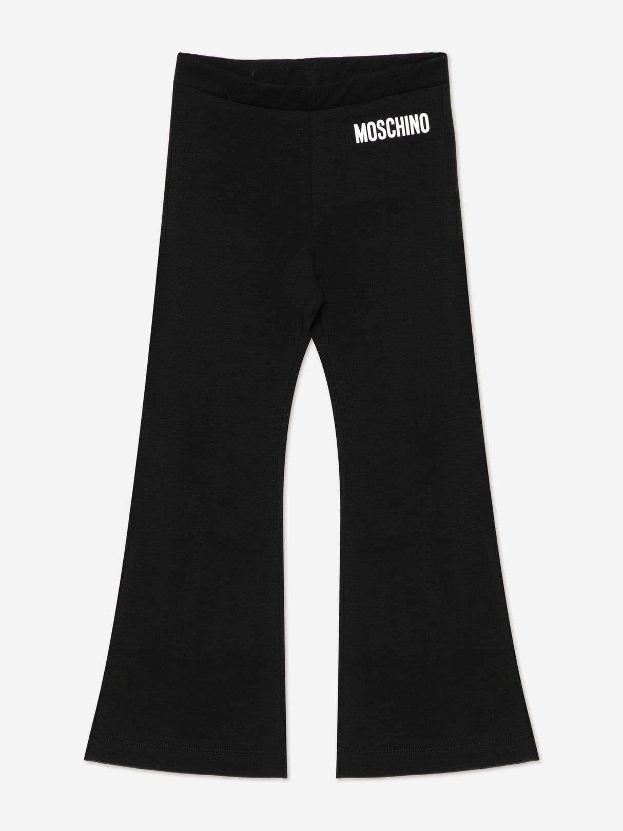 Moschino Girls Bell Bottom Joggers in Black