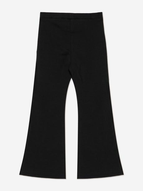Moschino Girls Bell Bottom Joggers in Black