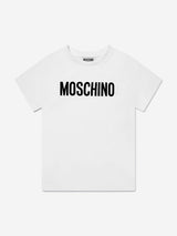 Moschino Kids Logo Print T-Shirt in White