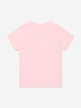 Moschino Girls Logo Print T-Shirt in Pink