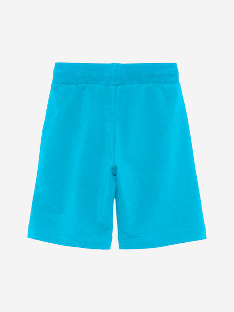 Moschino Boys Logo Print Shorts in Blue