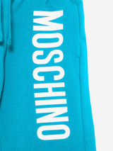 Moschino Boys Logo Print Shorts in Blue