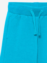Moschino Boys Logo Print Shorts in Blue