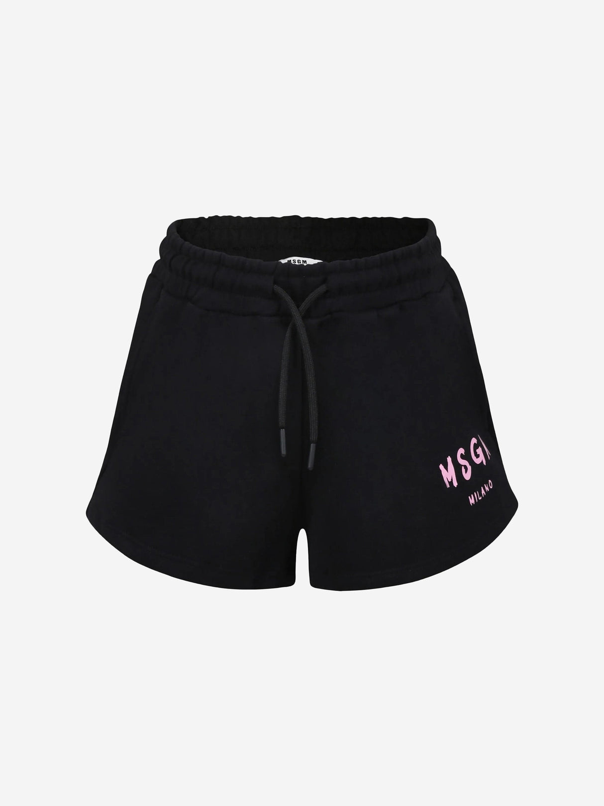 MSGM Girls Logo Shorts in Black