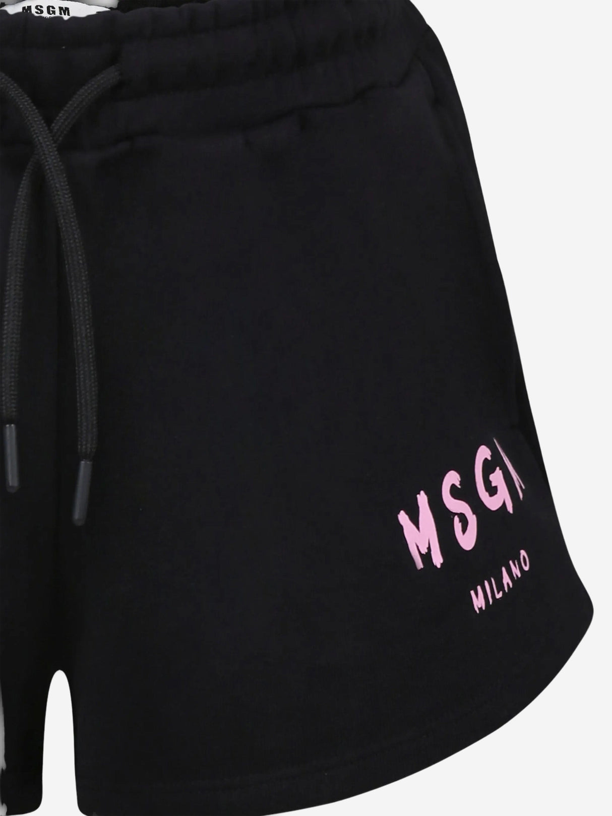 MSGM Girls Logo Shorts in Black