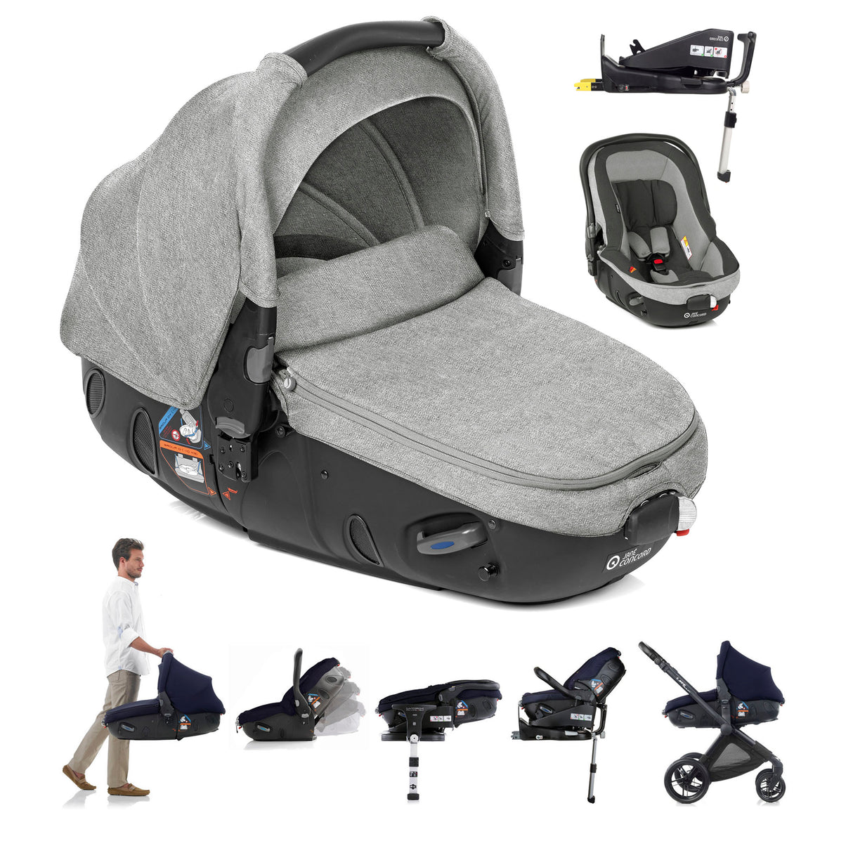 Jane Matrix Light 2 + Isofix Base, 0-18 months, Dim Grey (OPEN BOX)