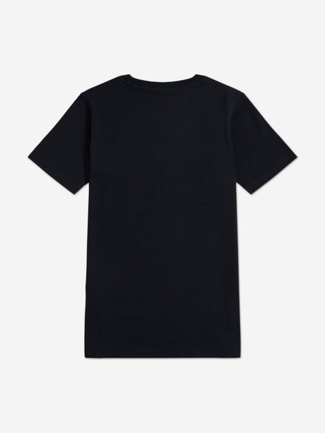 New Balance Boys Jersey Stacked Logo T-Shirt in Black