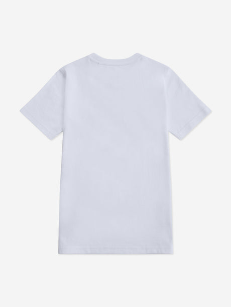 New Balance Boys Jersey Stacked Logo T-Shirt in White