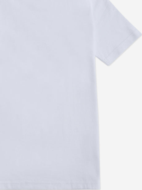 New Balance Boys Jersey Stacked Logo T-Shirt in White