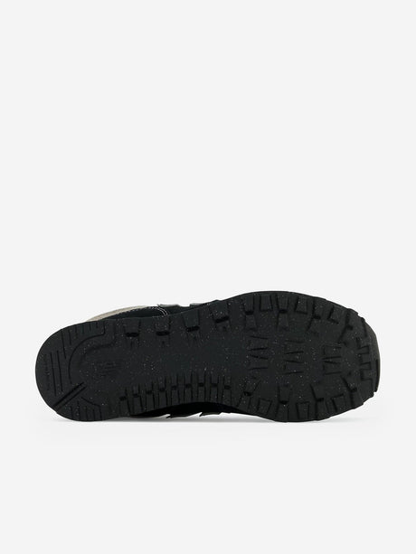 New Balance Kids 574 Lace Up Logo Trainers in Black