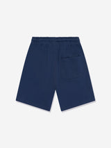 New Balance Boys French Terry Small Logo Shorts in Navy