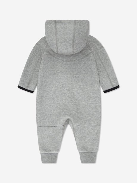 Nike Baby Tech Fleece Hooded Coverall in Grey