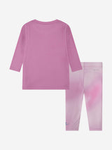 Nike Girls Logo Legging Set in Pink