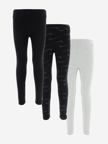 Nike Girls 3 Pack Legging Set in Black