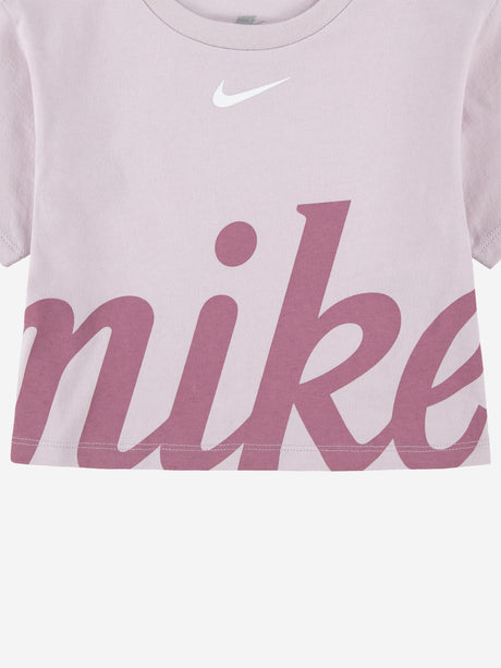 Nike Girls Cozy Graphic T-Shirt in Purple