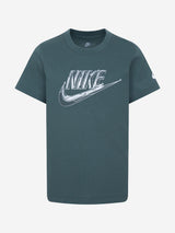 Nike Boys Futura Metallic T-Shirt in Green