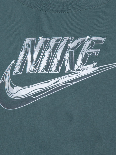 Nike Boys Futura Metallic T-Shirt in Green