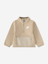 Nike Boys Lifestyle Essential 1/2 Zip Tracksuit in Brown