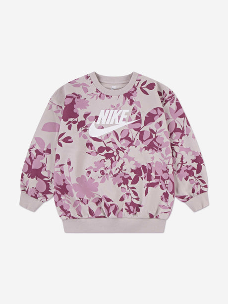 Nike Girls Floral Camo Legging Set in Pink