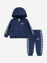 Nike Kids Hooded FZ Propus Taping Tracksuit in Navy