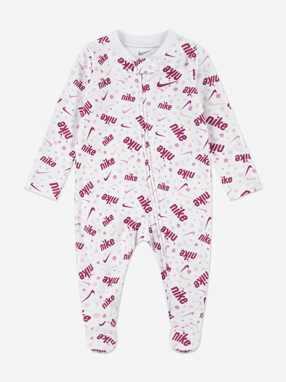 Nike Baby Girls Play For All AOP Babygrow in White