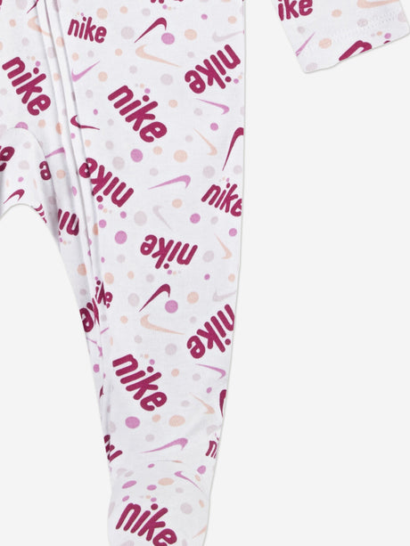 Nike Baby Girls Play For All AOP Babygrow in White