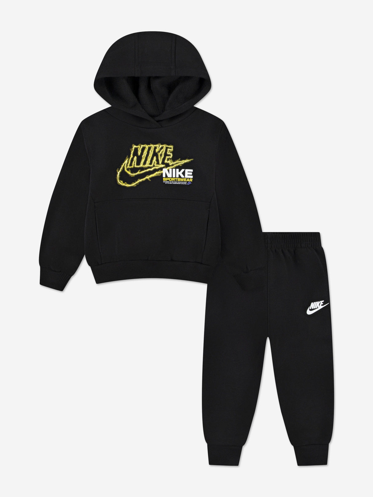 Nike Boys NSW Fleece Tracksuit in Black