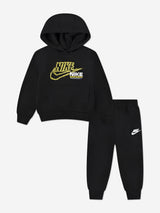 Nike Boys NSW Fleece Tracksuit in Black