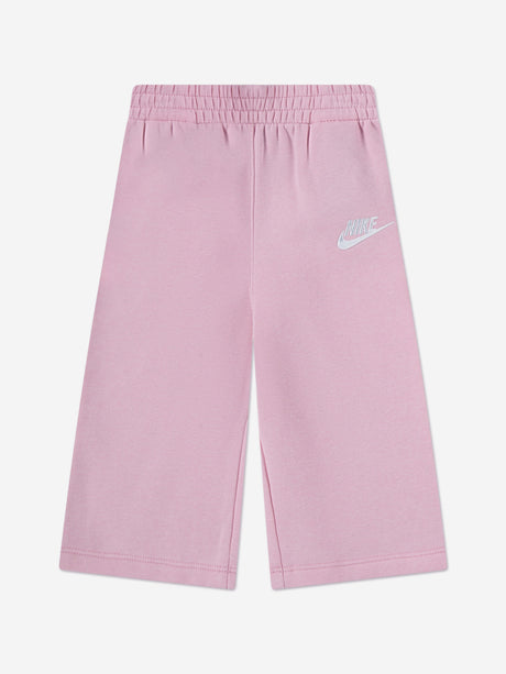 Nike Girls Wide Leg Club Fleece Tracsuit in Pink