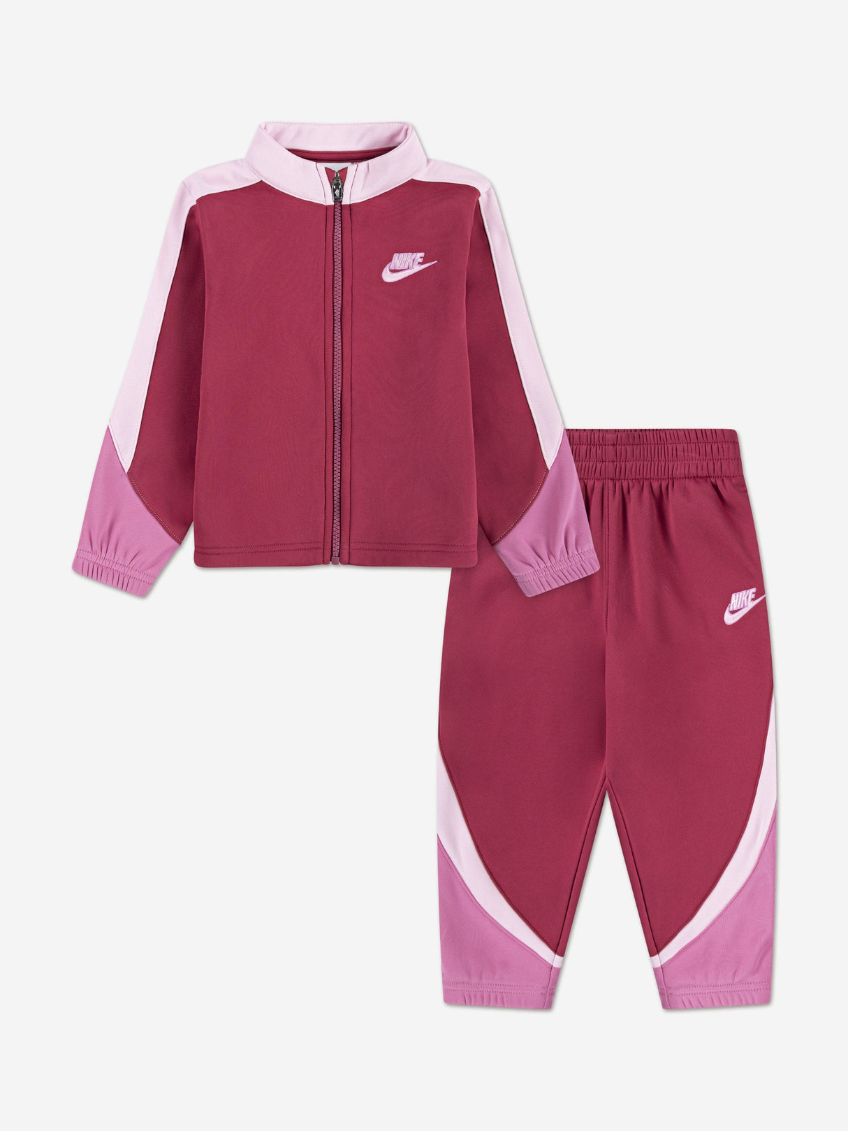 Nike Girls Propus Colourblock Tracksuit in Pink